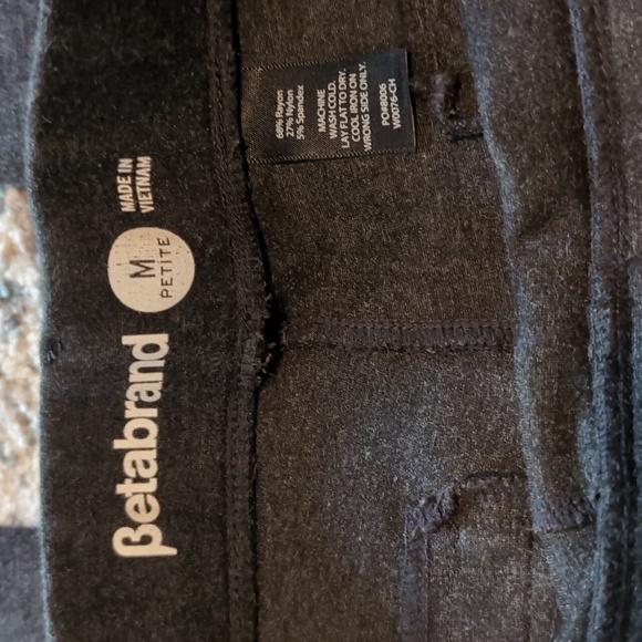 BetaBrand Straight Leg Classic Dress Pants - Petite Medium Grey academia - Picture 2 of 3